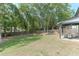 Wide backyard with a patio and privacy fence at 58 Cherry St, Lawrenceville, GA 30046