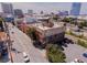 Aerial view of a brick building with a rooftop patio in an urban setting at 342 Marietta Nw St # 8, Atlanta, GA 30313