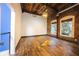 Bedroom with brick wall, natural light, hardwood floors, and ceiling fan at 342 Marietta Nw St # 8, Atlanta, GA 30313