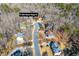 An aerial view of the neighborhood shows the community and surrounding tree coverage at 3595 Mason Ridge Dr, Winston, GA 30187