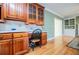 Well-organized kitchen workstation with wood cabinetry and drawers, conveniently located off the kitchen at 3595 Mason Ridge Dr, Winston, GA 30187