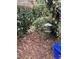 View of leafy backyard with foliage, a bird feeder, and a hint of shed, offering a serene outdoor space at 1046 Sans Souci Way, Clarkston, GA 30021