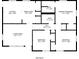 Layout displays kitchen, living room, bedrooms and bathrooms with dimensions and total sq footage at 645 Plainville Sw Dr, Atlanta, GA 30331