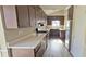 Galley kitchen featuring ample cabinet space and stainless steel appliances at 508 Jaywood Dr, Stone Mountain, GA 30083