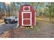 Exterior view of an outbuilding/shed in the backyard of a home at 147 Reynolds Bridge Rd, Kingston, GA 30145