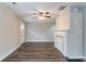 Spacious living room featuring a fireplace, and wood style floors at 1340 Bernard Nw St, Atlanta, GA 30314