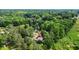 An aerial view showcasing a home surrounded by a canopy of trees, offering seclusion and a natural setting at 921 Cone Rd, Forest Park, GA 30297