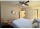 Bright bedroom with wood floors, a ceiling fan, and closet at 24 Moreland Ne Ave, Atlanta, GA 30307