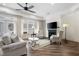 Spacious living room featuring a fireplace, hardwood floors, and neutral-toned furniture at 4901 Pleasantry Nw Way, Acworth, GA 30101