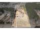 Aerial view with property lines on a huge lot with a well-maintained home and mature trees at 172 Lakeview Dr, Newborn, GA 30056