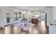 Bright kitchen with a large island, modern appliances, hardwood floors and a breakfast nook at 6225 Leeward Tide Ct, Cumming, GA 30041