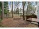 A spacious backyard features a wooden deck and tall trees lining the wooden fence perimeter at 780 Gardenside Se Cir, Marietta, GA 30067