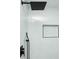 Close up of the shower featuring sleek black fixtures and a built-in niche at 221 Cobb St, Palmetto, GA 30268