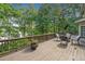 Exterior shot of a wooden deck with lake views and patio furniture at 210 Lawn Market, Sharpsburg, GA 30277