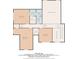 Detailed floor plan showcasing layout with dimensions for the second level of the property at 423 Treetop Cir, Canton, GA 30115