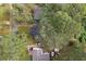 An aerial view showcases the property with ample backyard space at 2458 Calvin Ave, East Point, GA 30344