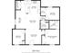 A floor plan showcasing the layout of the home, including the kitchen, bedrooms, and bathrooms at 2458 Calvin Ave, East Point, GA 30344
