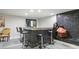 Finished basement wet bar featuring seating, recessed lights and brick accents at 2950 Duke Of Gloucester, Atlanta, GA 30344