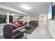 Finished basement living room featuring comfortable seating and a modern entertainment area at 2950 Duke Of Gloucester, Atlanta, GA 30344