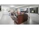 Finished basement featuring a bar and a large seating area with comfortable leather furniture at 2950 Duke Of Gloucester, Atlanta, GA 30344
