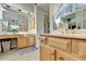 Dual sink vanity, in a bathroom with a soaking tub and plenty of light at 420 Woodbrook Way, Lawrenceville, GA 30043