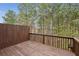 Wooden back deck, great for relaxing or entertaining with forest views at 4662 Creekside Villas Se Way, Smyrna, GA 30082