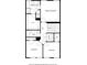 Upstairs floor plan featuring a primary bedroom with ensuite bath, two bedrooms, a hall and laundry room at 4662 Creekside Villas Se Way, Smyrna, GA 30082