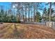 Expansive, fenced backyard with mature trees providing shade and privacy at 1117 Mountain Springs Nw Dr, Kennesaw, GA 30144