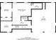 Detailed first floor plan of a residence showing the layout of bedrooms, recreation room, laundry, and storage areas at 1117 Mountain Springs Nw Dr, Kennesaw, GA 30144