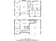 Detailed floor plans of a residence showing both the first and second floor layouts for the entire home at 1117 Mountain Springs Nw Dr, Kennesaw, GA 30144