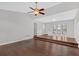 Open-concept living room with hardwood floors at 1117 Mountain Springs Nw Dr, Kennesaw, GA 30144