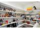 Organized walk-in pantry with shelving, ideal for storage and kitchen overflow at 1524 Chateau Dr, Dunwoody, GA 30338