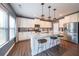 Gourmet kitchen featuring an island, stainless steel appliances, granite counters, and recessed lighting at 1935 Azure Grove Ct, Marietta, GA 30008