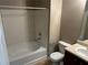 Bathroom featuring a tub-shower combination and single sink vanity at 3999 Riverside Pkwy, Decatur, GA 30034
