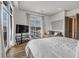 Main bedroom with curtains, natural light, and exterior views at 360 Chambers St # 301, Woodstock, GA 30188