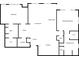 Floorplan image outlining bedroom, bath, living, dining, and kitchen areas at 360 Chambers St # 301, Woodstock, GA 30188