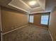 Spacious carpeted bedroom features tray ceiling and two large windows at 4667 Derby Loop, Fairburn, GA 30213