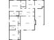 Detailed floor plan showcasing the layout of the primary bedroom, bedrooms, kitchen, and garage at 6782 Gina Agha Cir, Lithonia, GA 30038