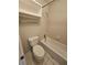 Bathroom featuring a tub, shower, toilet, and white tile with grout at 400 Prince Of Wales, Stone Mountain, GA 30083