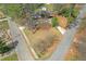 Aerial shot showcasing the property's location within a suburban neighborhood and its landscape at 1625 Linda Dr, Decatur, GA 30032