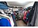 Well-organized walk-in closet with ample storage space for clothing and shoes at 849 Kirsten Jane Ct, Lawrenceville, GA 30045