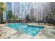 Outdoor swimming pool with chairs, tables, and tall buildings in the background, offering a relaxing retreat at 2870 Pharr Court S Nw # 2006, Atlanta, GA 30305