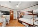 Bedroom featuring a bunk bed, desk, and modern ceiling fan with wood-look floors at 428 Sycamore Dr, Decatur, GA 30030