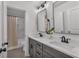 Modern bathroom with double sinks, granite counters, and updated fixtures at 129 Old Alabama Se Rd, Emerson, GA 30137