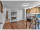 View of a bedroom with a bunk bed, shelving, and wood flooring at 129 Old Alabama Se Rd, Emerson, GA 30137