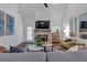 Bright living room area with vaulted ceilings, modern decor, and ample seating at 129 Old Alabama Se Rd, Emerson, GA 30137