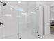 Modern glass shower with white subway tile and a built-in seat at 3750 Montebello Pkwy, Cumming, GA 30028