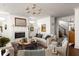 Living room with a fireplace and neutral decor at 1602 Windsor Walk, Avondale Estates, GA 30002