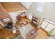 Spacious living room with vaulted wood ceilings, brick fireplace and hardwood flooring at 1650 Old Loganville Rd, Loganville, GA 30052