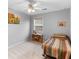 Comfortable bedroom with neutral colors, a ceiling fan, and carpet floors at 1000 Eddie Craig Dr, Mcdonough, GA 30252